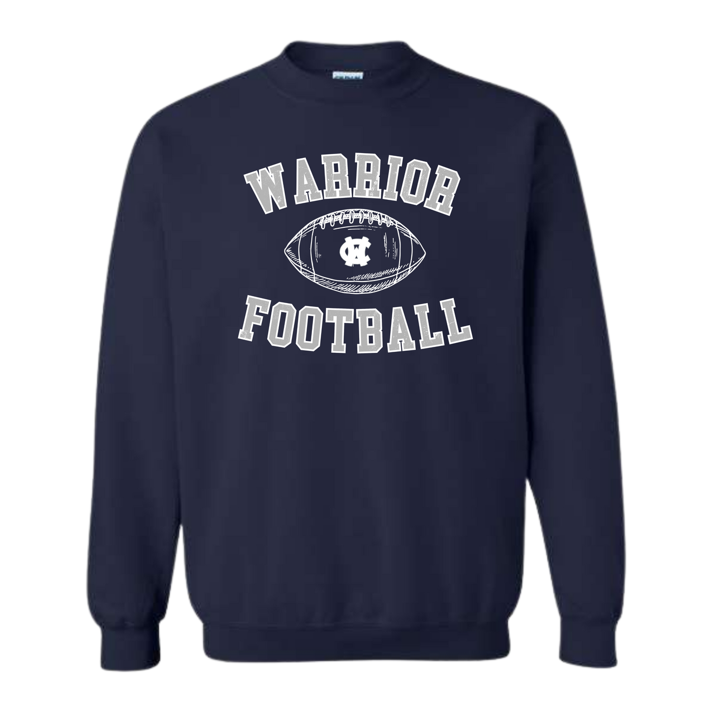 6th Grade Warrior Football Crewneck Sweatshirt