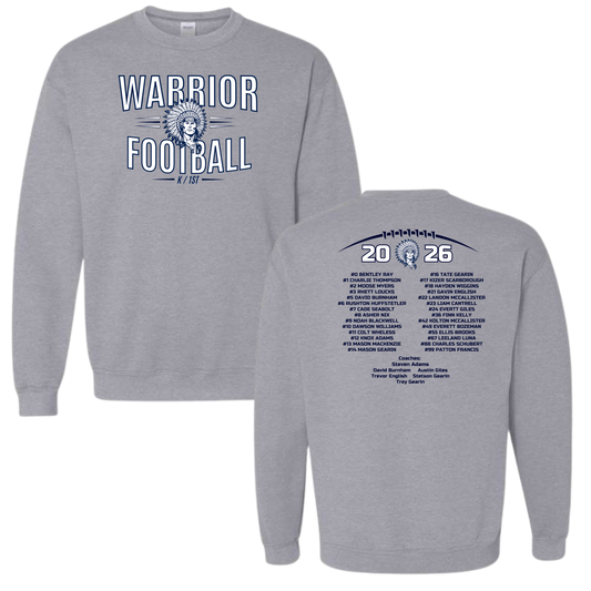 K/1st Warrior Football Crewneck Sweatshirt