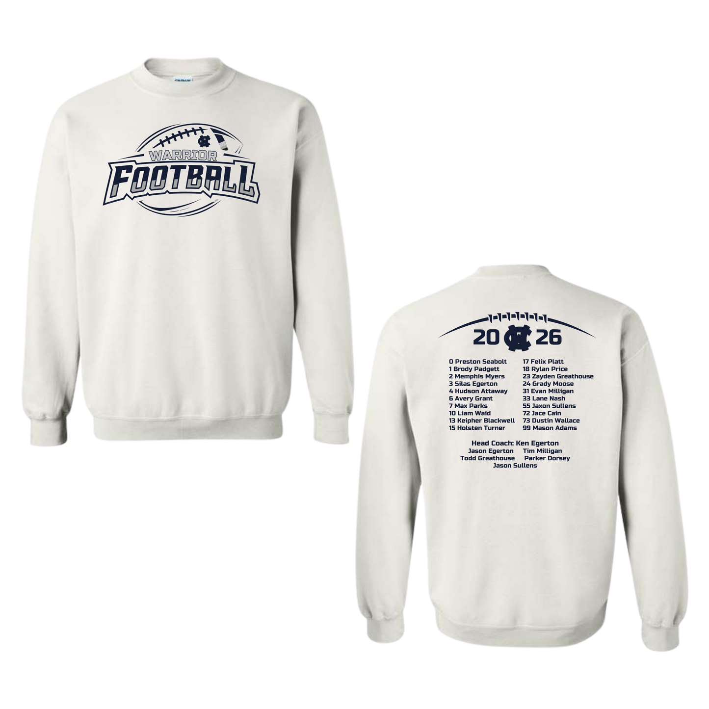 4th Grade Warrior Football Crewneck