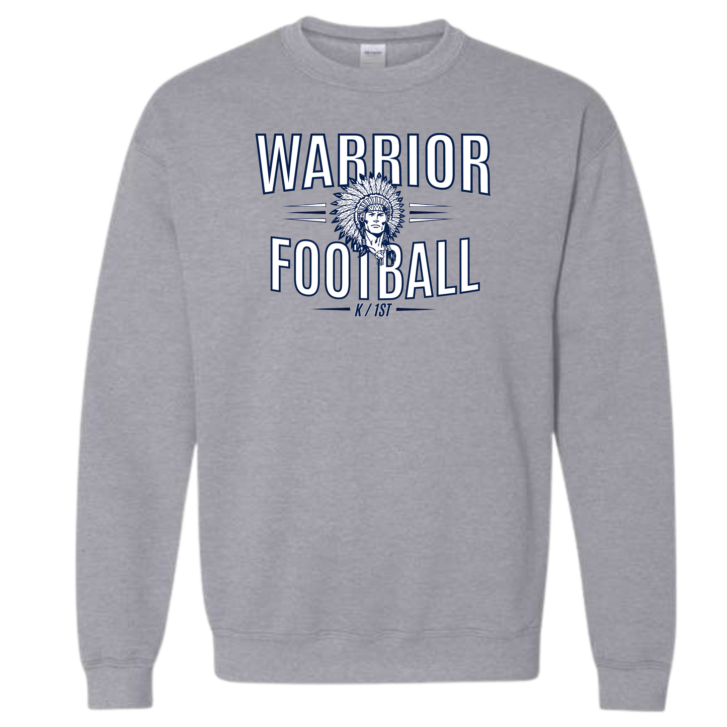 K/1st Warrior Football Crewneck Sweatshirt