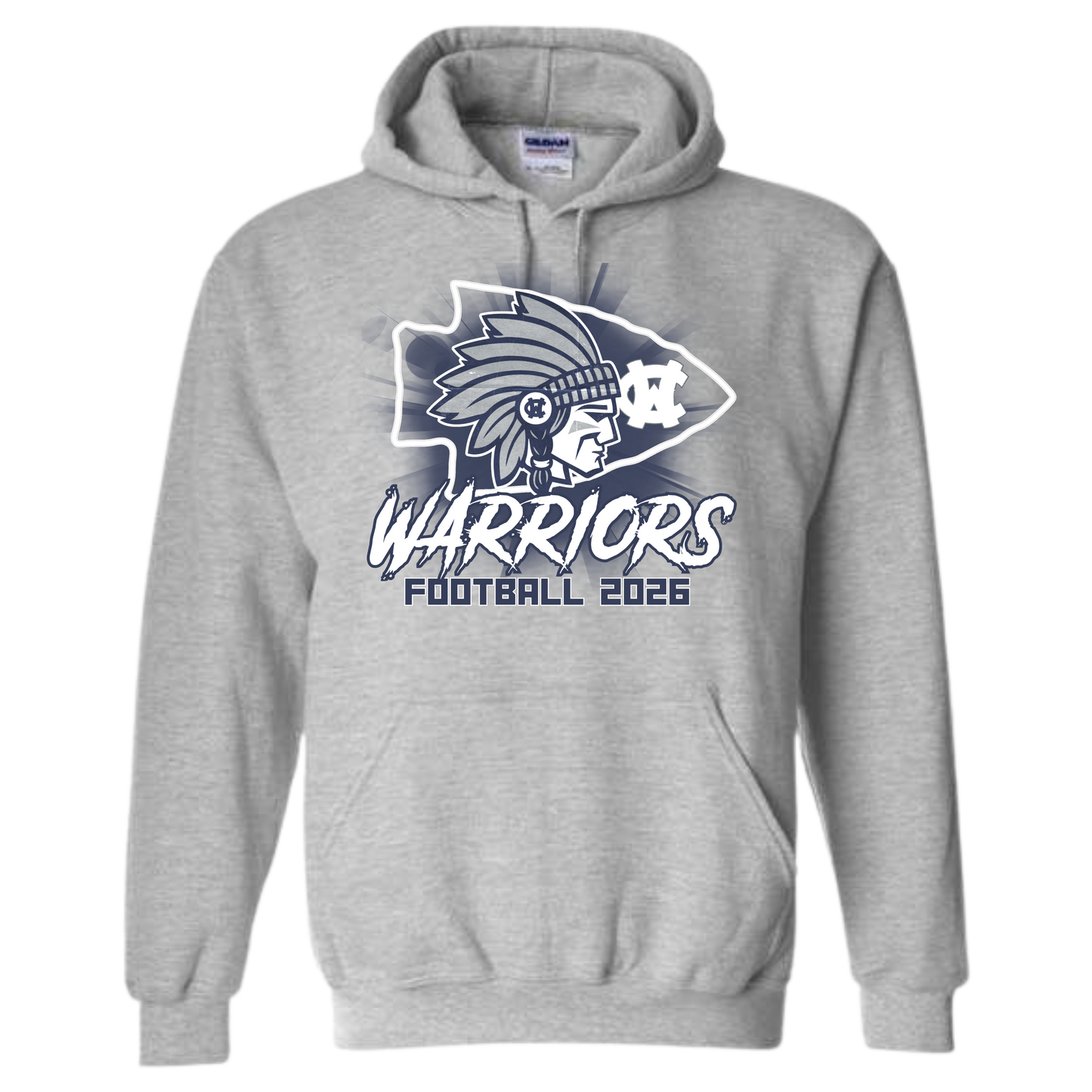 2nd Grade Warrior Football Hoodie