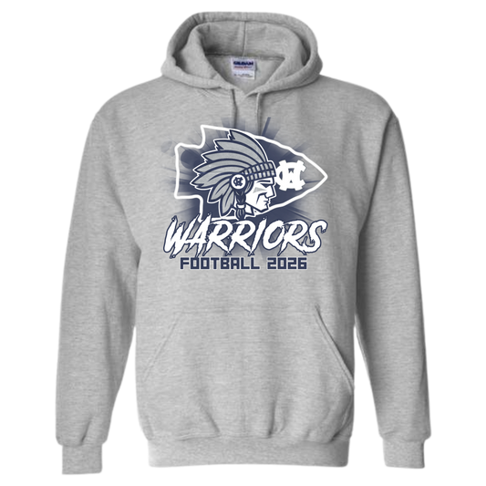 2nd Grade Warrior Football Hoodie