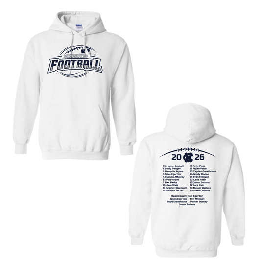 4th Grade Warrior Football Hoodie
