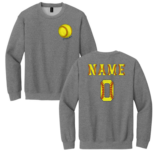 Warriors Softball Crewneck with Name