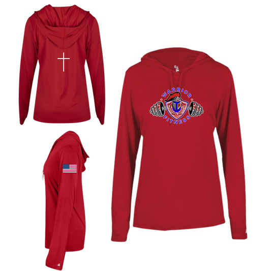 Women's Long Sleeve Hooded Shirt
