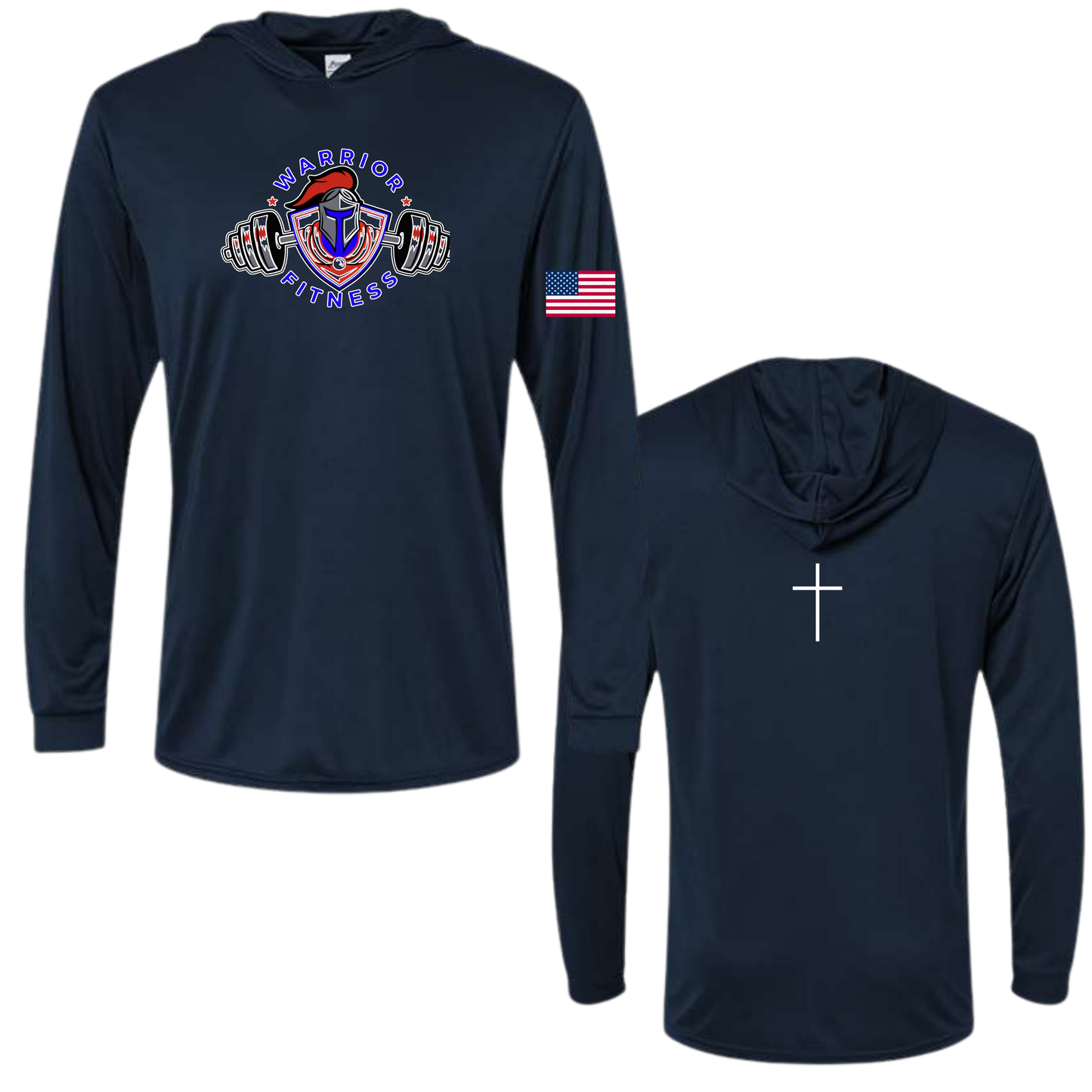 Mens Long Sleeve Hooded Performance